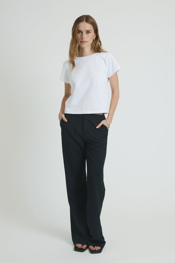seam t-shirt in white cotton