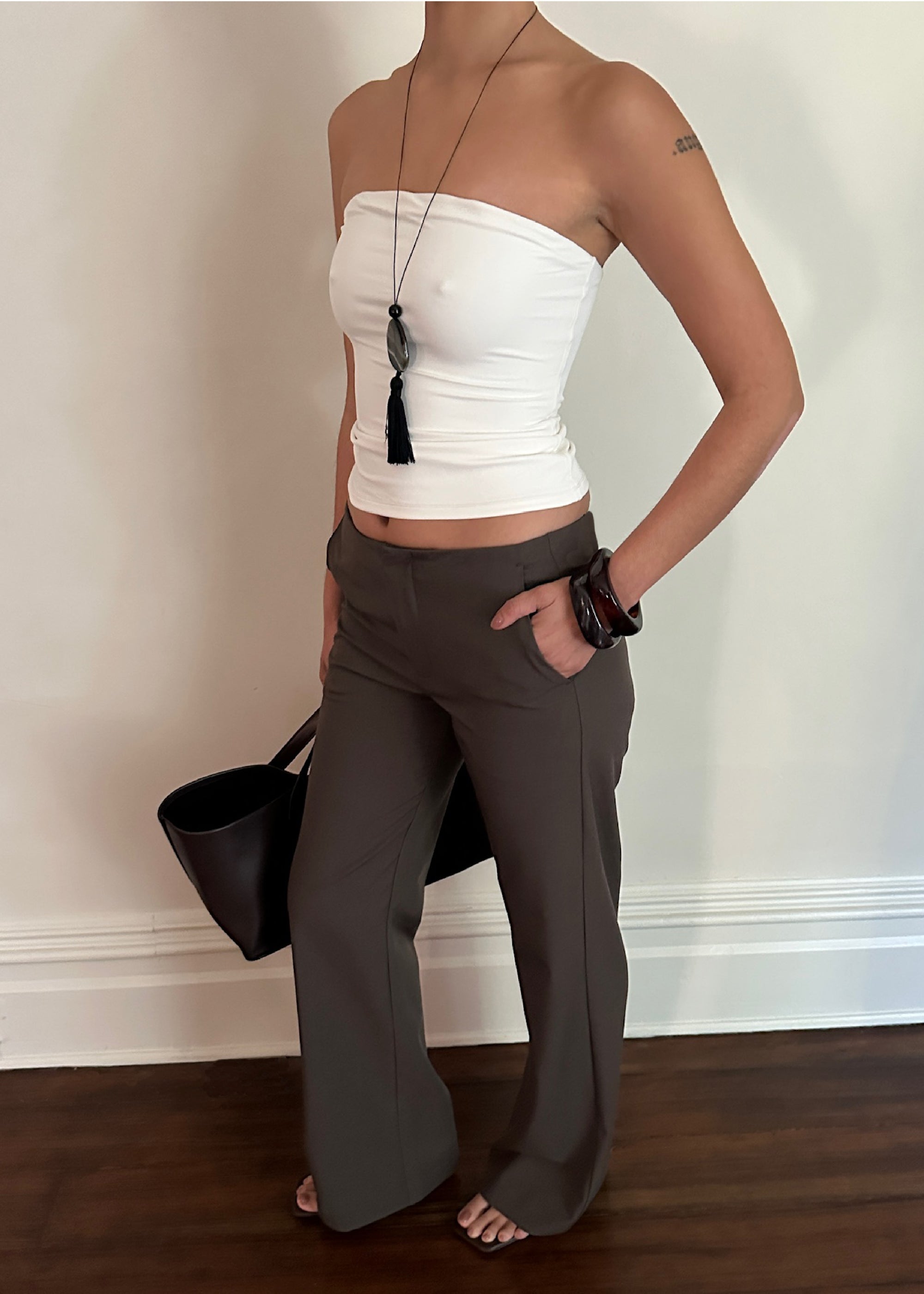 jordan trouser in taupe lightweight twill