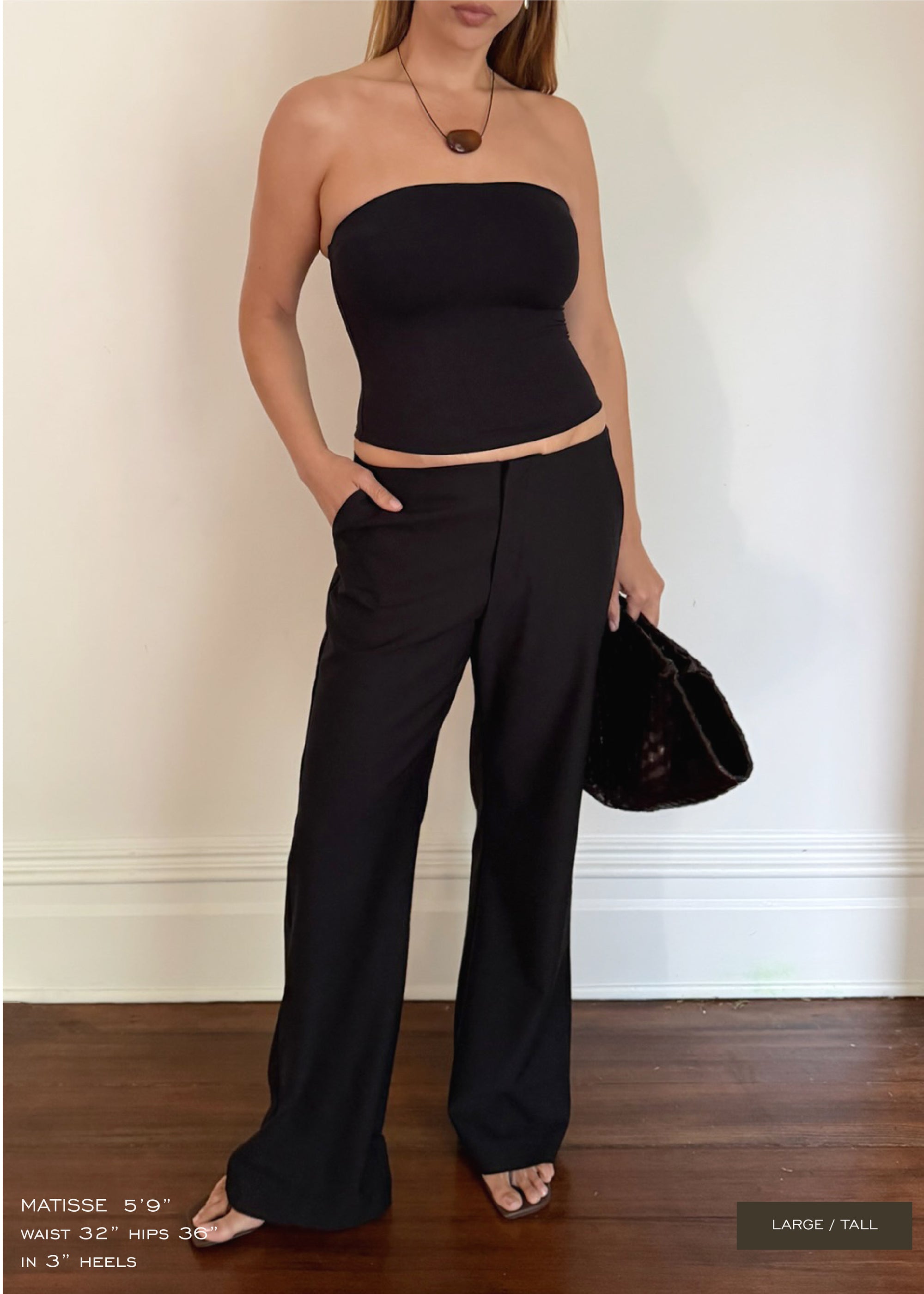 jordan trouser in black lightweight twill