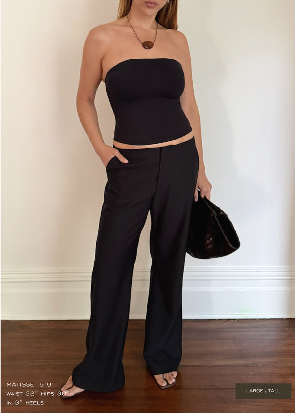 jordan trouser in black lightweight twill