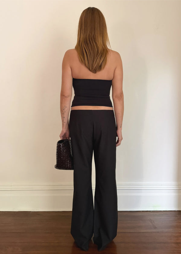 jordan trouser in black lightweight twill