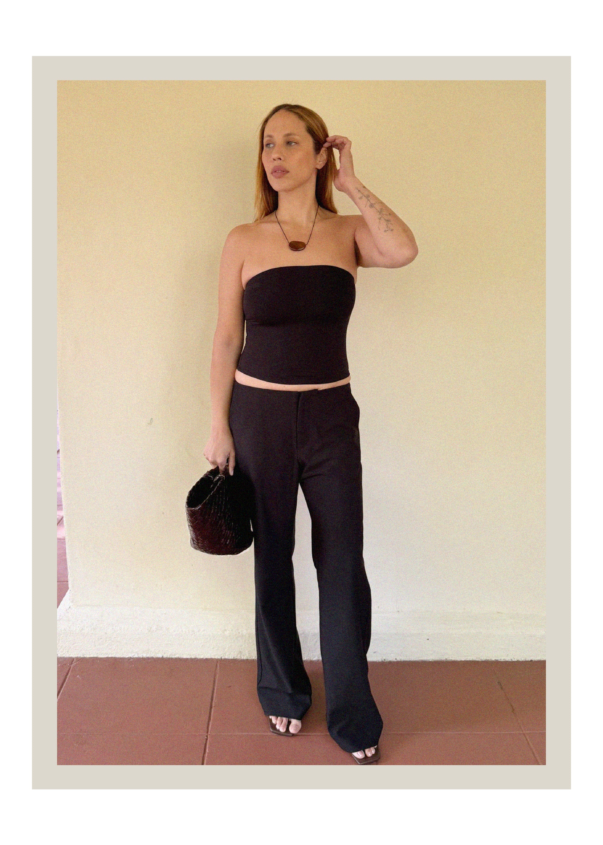 jordan trouser in black lightweight twill