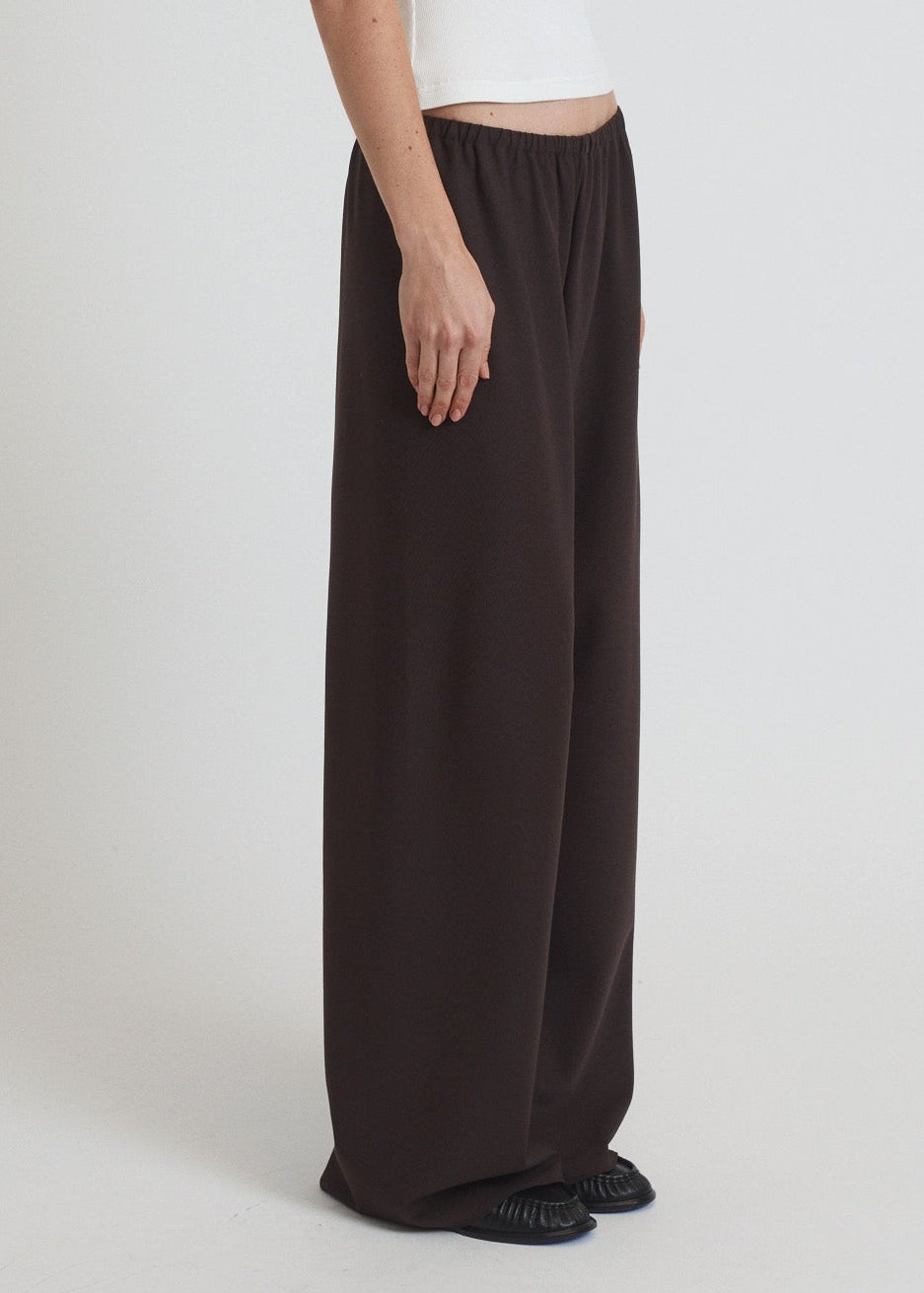 james pant in chocolate suiting twill