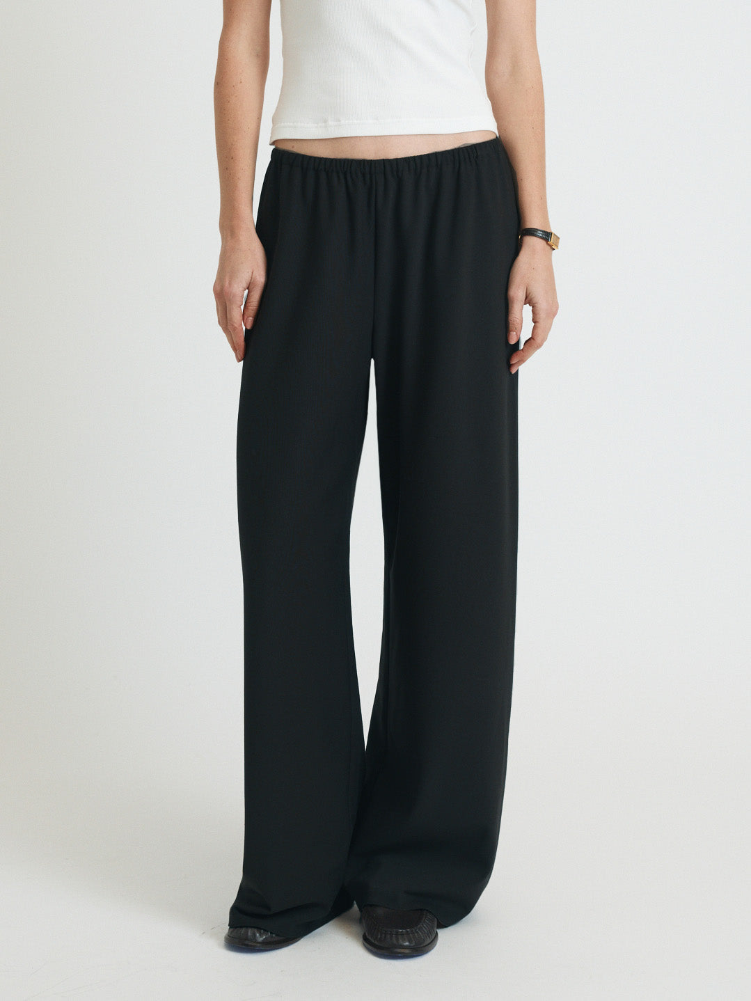 james pant in black suiting twill - preorder