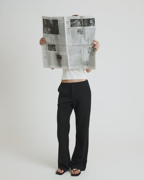 jordan trouser in black suiting twill
