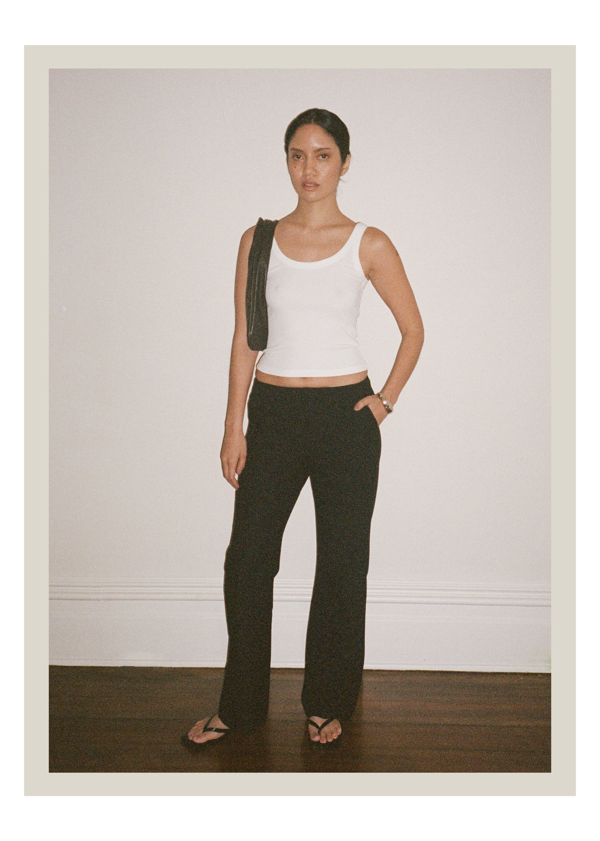 bold tank in white rib