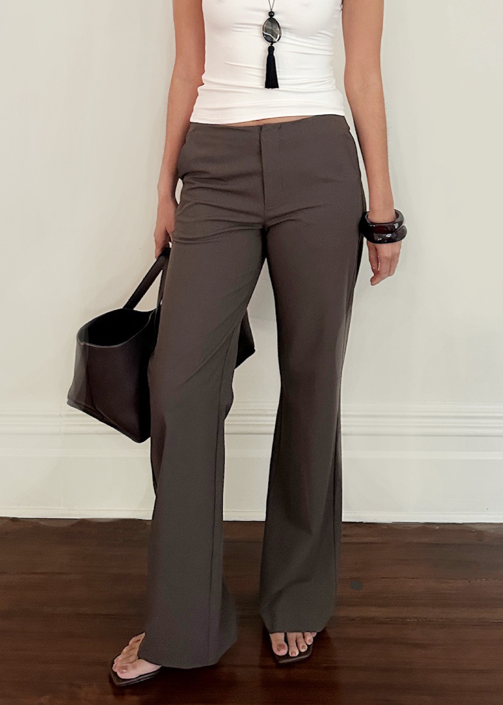 jordan trouser in taupe lightweight twill - preorder march 24th